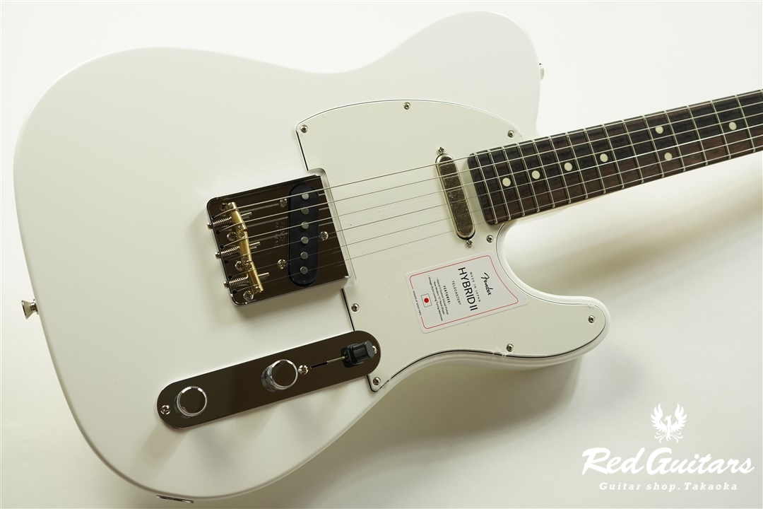 Fender Made in Japan Hybrid II Telecaster - Arctic White | Red 